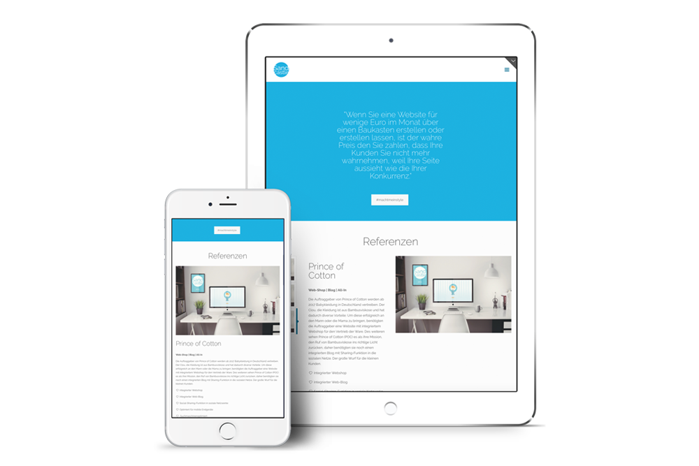 Sandcastle24 Responsive Design Beispiel